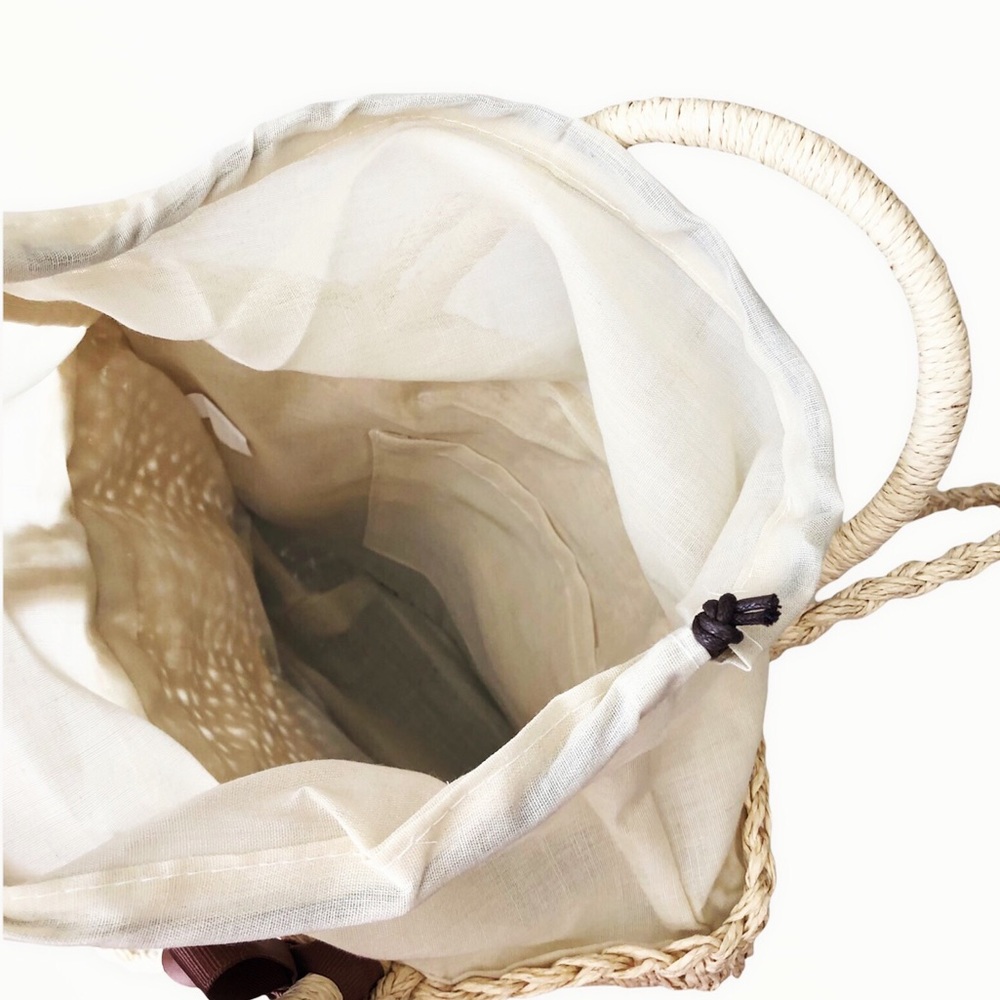 Pink Haley Daisy Straw Shoulder Bag - Picture 4 of 6
